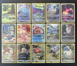 Pokemon TCG Crown Zenith Galarian Gallery Card Lot of 15 NM/M Mew Keldeo Riolu - Image 1