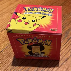 1999 Burger King Pokemon Pikachu 23K Gold Trading Card w/ Original Box Sealed - Image 1