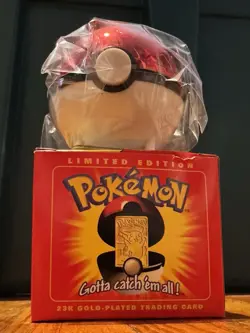 1999 Burger King Pokemon Pikachu 23K Gold Trading Card w/ Original Box Sealed - Image 2