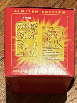 1999 Burger King Pokemon Pikachu 23K Gold Trading Card w/ Original Box Sealed - Image 4