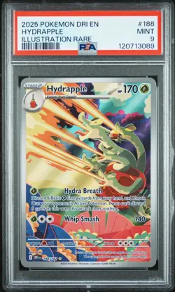 2025 POKEMON DRI EN-DESTINED RIVALS ILLUSTRATION RARE #188 HYDRAPPLE PSA 9 - Image 1