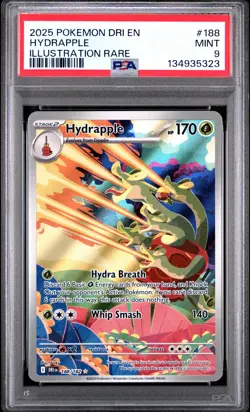 2025 POKEMON DRI EN-DESTINED RIVALS ILLUSTRATION RARE #188 HYDRAPPLE PSA 9 - Image 1