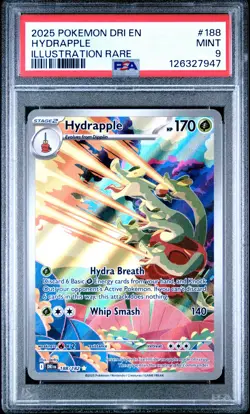 2025 POKEMON DRI EN-DESTINED RIVALS ILLUSTRATION RARE #188 HYDRAPPLE PSA 9 - Image 1