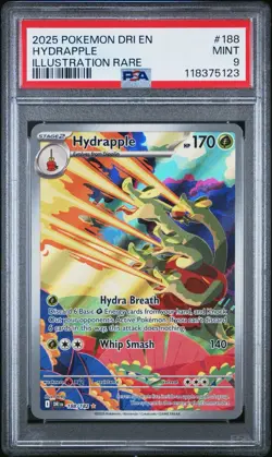 2025 POKEMON DRI EN-DESTINED RIVALS ILLUSTRATION RARE #188 HYDRAPPLE PSA 9 - Image 1