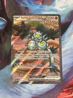Pokemon TCG Sandy Shocks ex 228/182 Sv04: Paradox Rift Ultra Rare Raw Card - Image 1