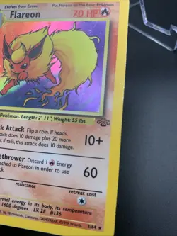 Pokemon TCG Flareon Jungle 3/64 Holo Unlimited Holo Rare HP - Image 4