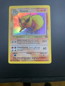 Pokemon TCG Flareon Jungle 3/64 Holo Unlimited Holo Rare HP - Image 5