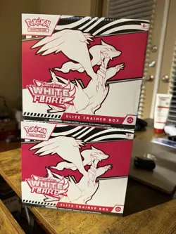 Pokemon TCG Scarlet Violet White Flare Elite Trainer Box ETB Sealed Lot of 2 - Image 1