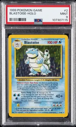 1999 POKEMON GAME #2 BLASTOISE-HOLO PSA 9 - Image 1