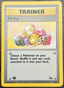 1st Edition Mr. Fuji 58/62 Pokemon TCG WOTC Base Set Fossil Uncommon LP - Image 1
