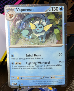 Vaporeon SVP 168 Cosmos Holo Promo Pokemon TCG Scarlet & Violet Black Star - Image 1