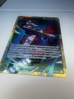 OP14-119 SEC Dracule Mihawk One Piece TCG English Foil The Azure Seven Sea’s - Image 3