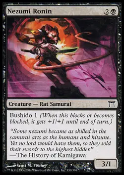 MTG Magic the Gathering Nezumi Ronin (130/317) Champions of Kamigawa LP - Image 1
