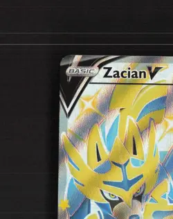 Zacian V SWSH292 Sword & Shield Full Art Black Star Promo Holo Pokemon Card NM - Image 3