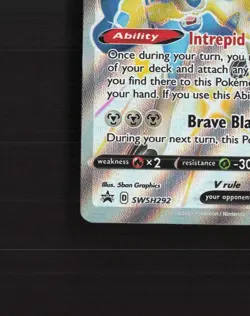 Zacian V SWSH292 Sword & Shield Full Art Black Star Promo Holo Pokemon Card NM - Image 5