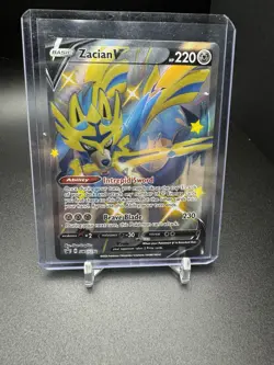 Zacian V SWSH292 Full Art Black Star Promo Pokemon Card NM - Image 1