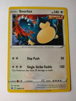 Pokemon TCG Snorlax SWSH119 SWSH: Sword & Shield Promo Cards Holo MINT/Excellent - Image 1
