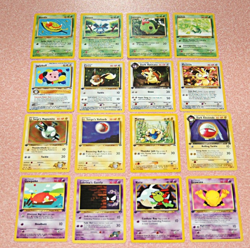 Pokemon Lot 16 Cards First Editions Common Uncommon Non-Holo Assorted LP Collect - Image 3