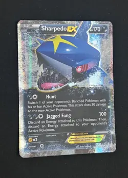 Pokemon Sharpedo EX 91/160 Holo Ultra Rare XY Primal Clash Card - Image 1
