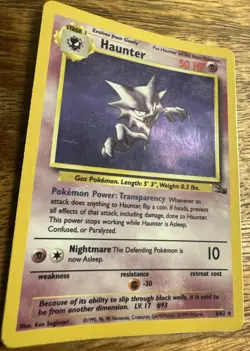 Pokemon Card Haunter 6/62 Fossil Set Holo Rare 1999 WOTC Vintage TCG MP - Image 1