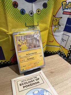 Pokemon x Natural History Museum Pikachu Jumbo Card - WITH NHM BOOKLET - Image 1