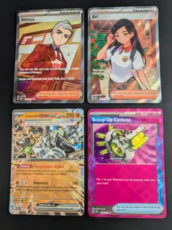 Pokemon TCG - Prismatic Evolutions PRE/4 Cards Bundle Atticus/Eri/ACE/EX - Mint - Image 1