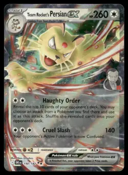 Pokemon Cards Team Rocket's Persian ex 150/182 Destined Rivals Double Rare NM - Image 1