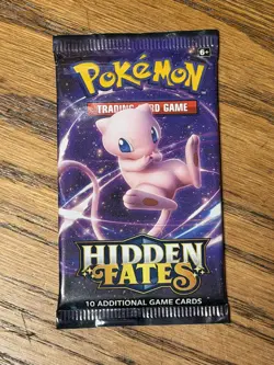 Pokemon TCG Hidden Fates Booster Pack 10 Cards Factory Sealed Mew Art - Image 1