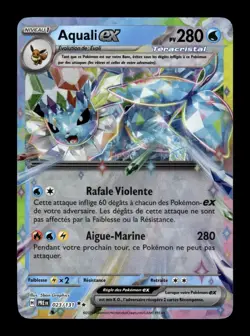 Carte Pokemon Aquali ex 023/131 Evolutions Prismatiques Francais - Image 1