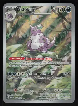 Nidoking 174/165 SV: Scarlet & Violet 151 Illustration Rare Pokemon TCG Card NM - Image 1