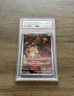 Pokemon TCG Team Rocket's Meowth Destined Rivals 203/182 | PSA 10 - Image 1