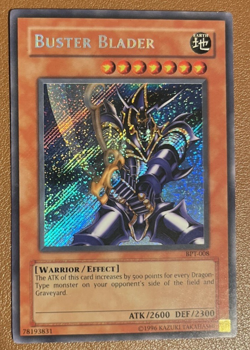 Yu-Gi-Oh! Buster Blader (BPT-008) Secret Rare Tin Promo 2003 HP LP/NM - Image 1