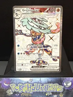 Pokemon Card Greninja EX 198/167 Twilight Masquerade Ultra Rare Near Mint - Image 1
