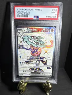 2024 Pokemon Twilight Masquerade Greninja Ex Ultra Rare 198/167 PSA 9 MINT - Image 1