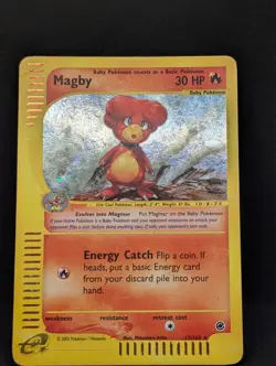 Magby 017/165 Expedition Base Set Holo Rare Pokemon TCG Nintendo e-reader MP - Image 3