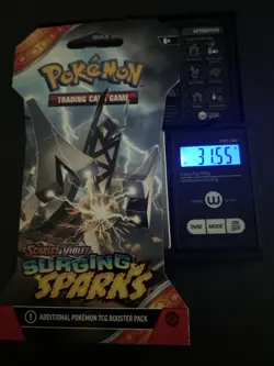 VERY HEAVY - 31.55g - Pokemon Surging Sparks Sleeved Booster Pack - SEALED! - Image 1