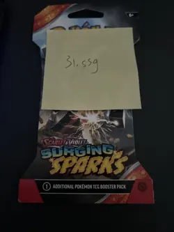 VERY HEAVY - 31.55g - Pokemon Surging Sparks Sleeved Booster Pack - SEALED! - Image 4