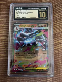 CGC 10 Pristine Mega Charizard ex RR 013/080 M2 Inferno X Japanese Pokemon - Image 1