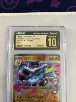 🔥🔥 CGC 10 Pristine Mega Charizard ex RR 013/080 M2 Inferno X Japanese Pokemon - Image 3