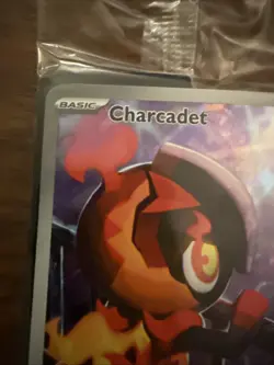 Charcadet 22 Black Star Promo Pokemon Center Stamp Pokemon Card Sealed - Image 3