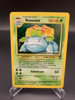 Pokemon TCG Venasaur Holo Card 18/130 Base Set 2 LP - Image 2