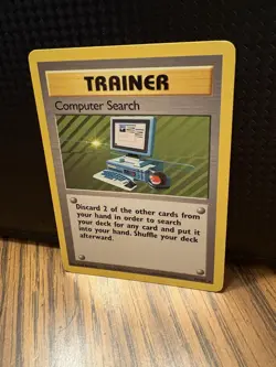 Pokemon TCG Computer Search Base Set Unlimited Rare MP-LP 71/102 Vintage card - Image 2