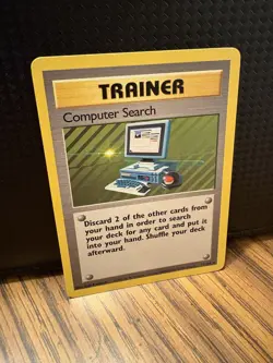 Pokemon TCG Computer Search Base Set Unlimited Rare MP-LP 71/102 Vintage card - Image 3