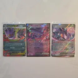 Pokemon TCG Lot of 3 Cards: Mega Gengar EX, Mismagius EX, Genesect EX Holo - Image 1