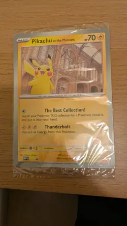 Pikachu At The Museum, Pokemon X Natural History Museum Jumbo Promo Pokemon Card - Image 1