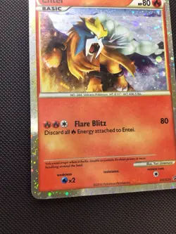 Entei Holo HGSS Black Star Promo HGSS20 Pokemon Trading Card - Image 3