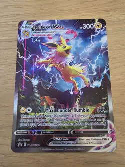 Jolteon VMAX SWSH184 Black Star Promo Holo NM JUMBO Pokemon Card English - Image 1