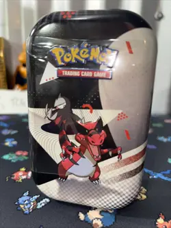 Pokemon TCG S&V Black Bolt And White Flare Unova Mini Tin Sealed Krookodile & Ex - Image 1