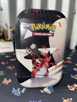 Pokemon TCG S&V Black Bolt And White Flare Unova Mini Tin Sealed Krookodile & Ex - Image 2