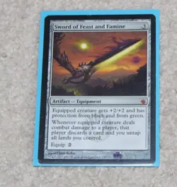Sword of Feast and Famine Mirrodin Besieged MTG NM Free shipping with tracking - Image 1